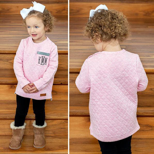 Kids Personalized Quilted Sweatshirt Marleylilly Kids