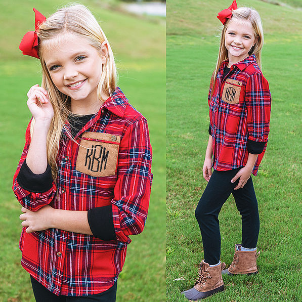 Monogrammed Kids’ Plaid Tunic - Marleylilly Kids