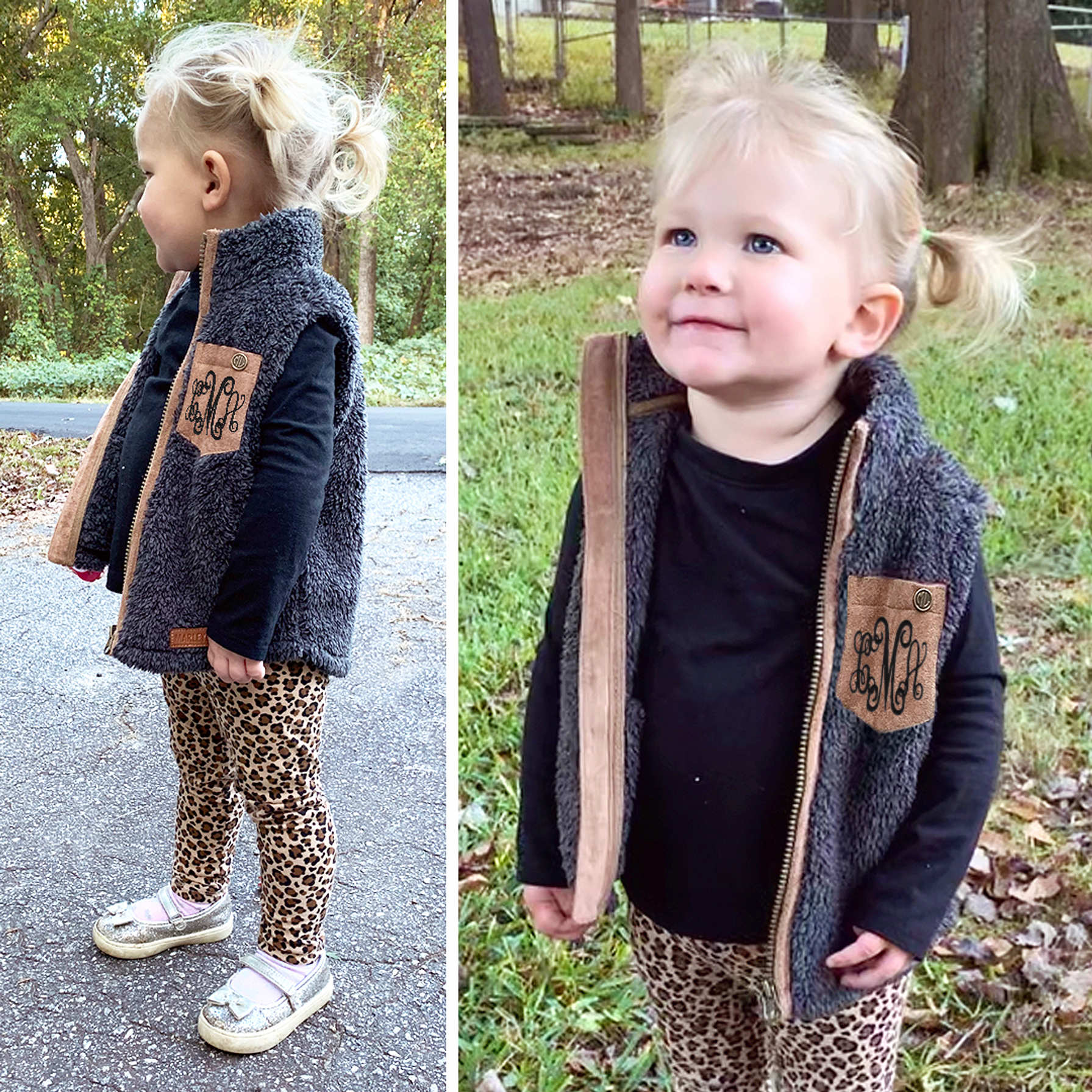 Marleylilly Kids Personalized Sherpa Vest