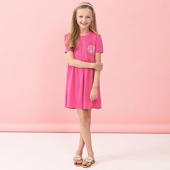 Monogrammed Kids T-Shirt Dress