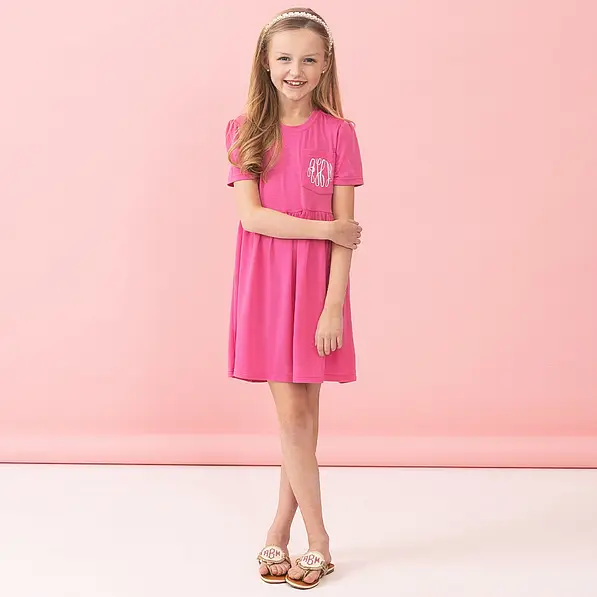 Monogrammed Kids T-Shirt Dress