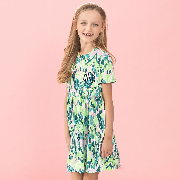 bermuda ikat t-shirt dress on addie