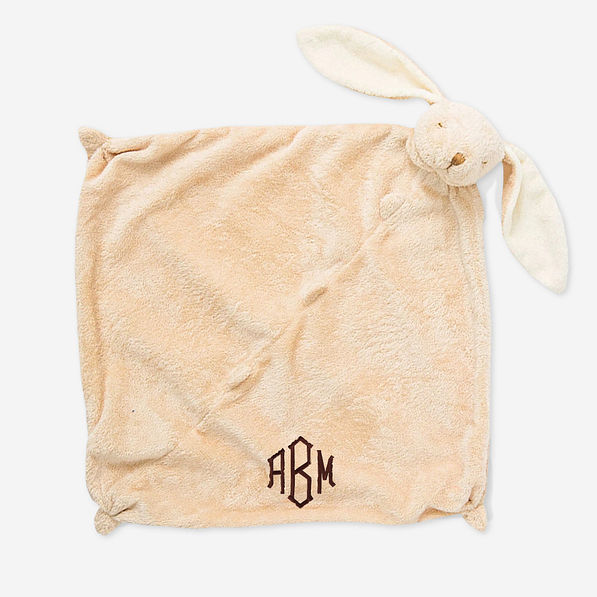 bunny monogrammed lovie - beige