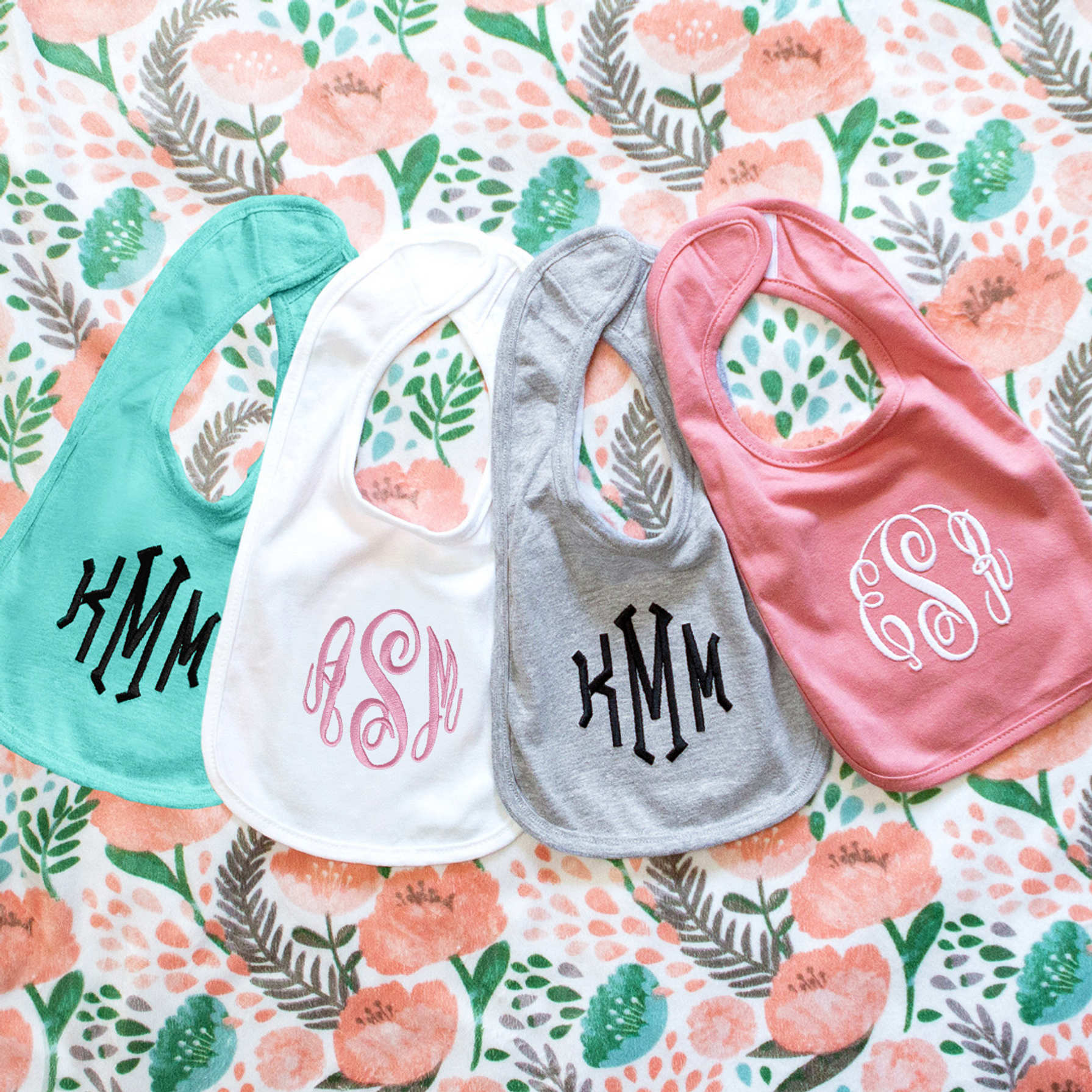 Monogrammed Baby Bib Personalized Baby Bib