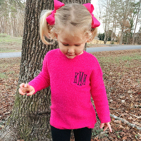 toddler girls hot pink boyfriend sweater with leggings