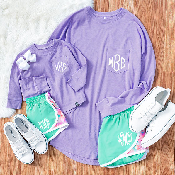 Monogrammed Kids Running Shorts