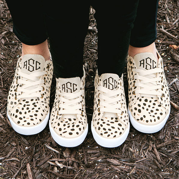 matching mom and me spring leopard sneakers