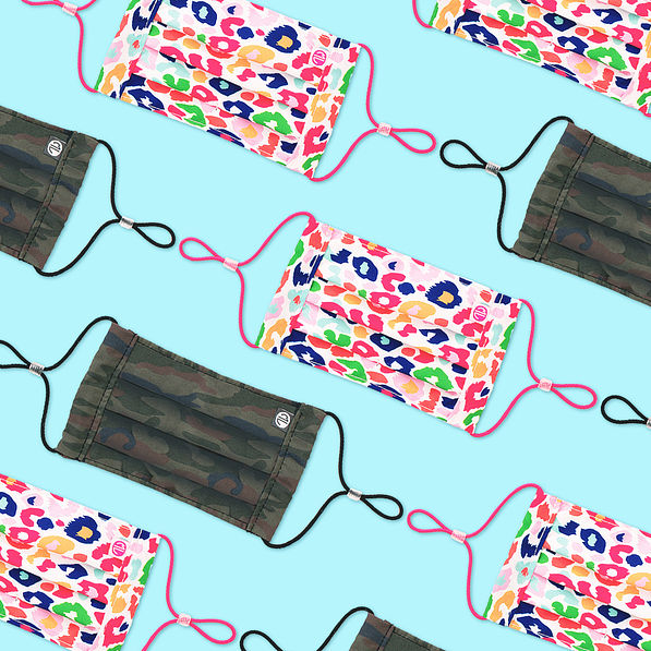 kids camo and leopard face masks