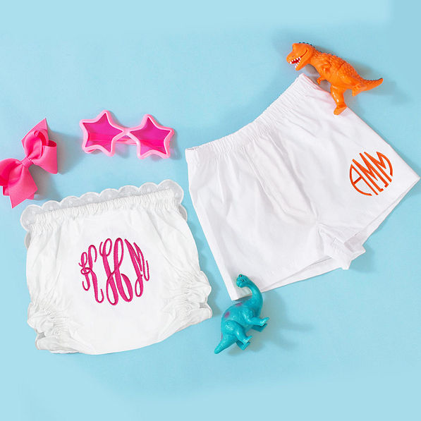 baby boy boxers with scalloped bloomers