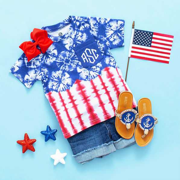 kids american flag pocket t-shirt
