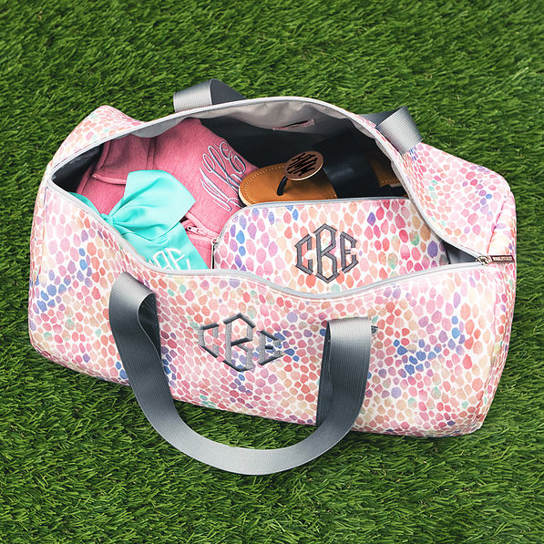 kids duffel bag with clothes