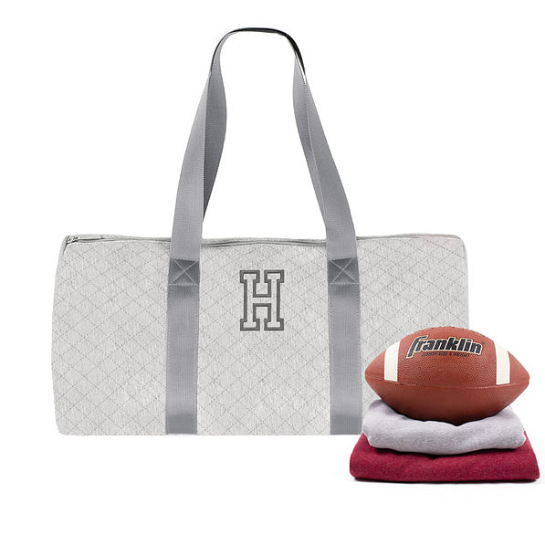 monogrammed youth quilted duffel bag