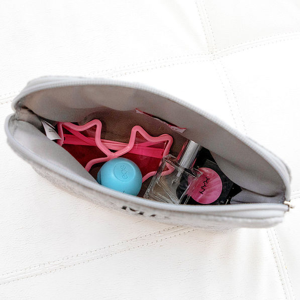 inside of youth quilted cosmetic case