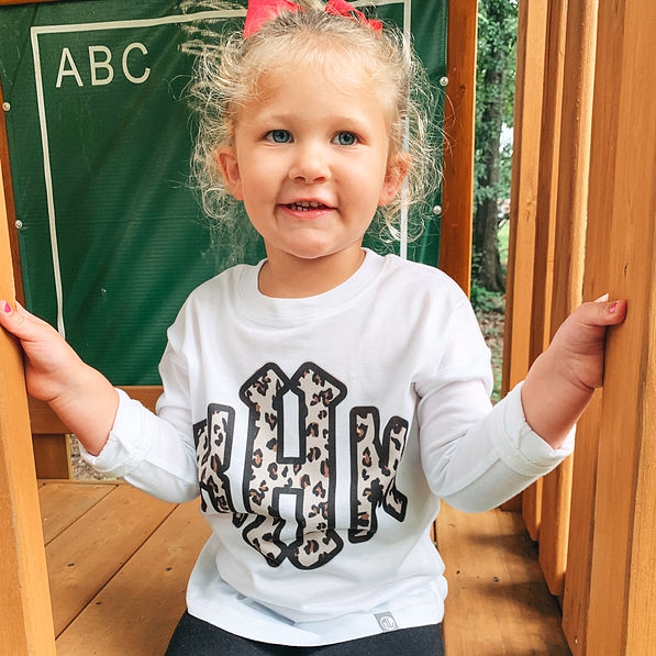 toddler personalized crewneck sweatshirt in white