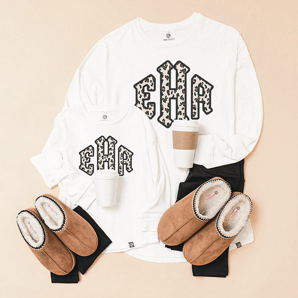 kids long sleeve shirt mom and me flatlay