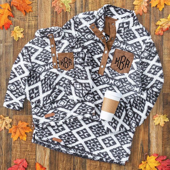 mom and me vintage sherpa pullovers