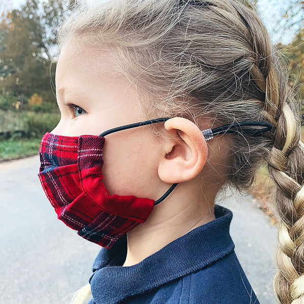 side of kids holiday face mask