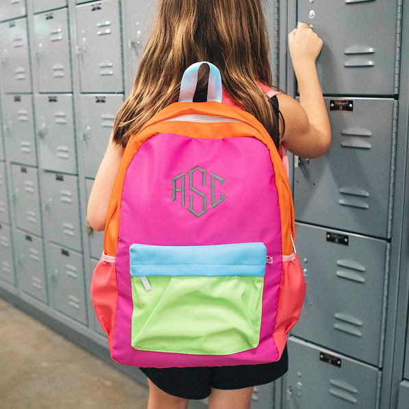Kids Monogrammed School Backpacks