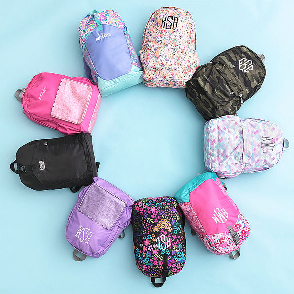 Monogrammed Kids Basic Backpack