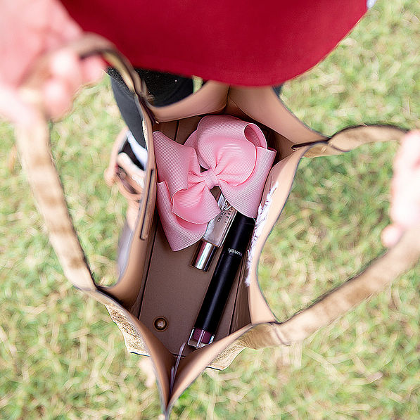 inside kids metallic distressed tote bag