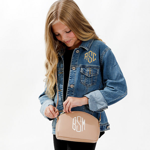 youth denim jacket with crossbody purse
