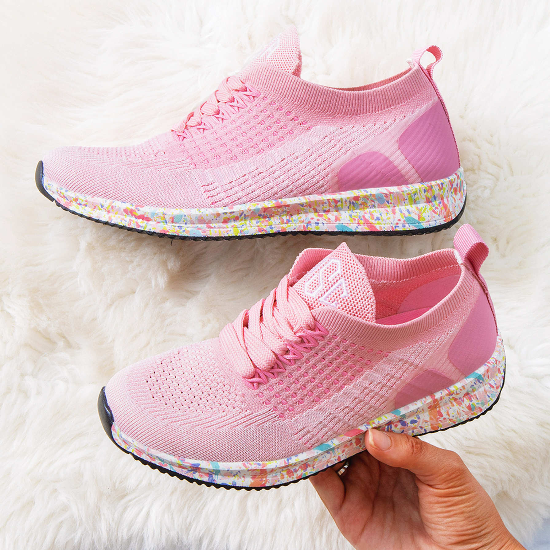 Marleylilly Kids | Personalized Pink Confetti Sneakers