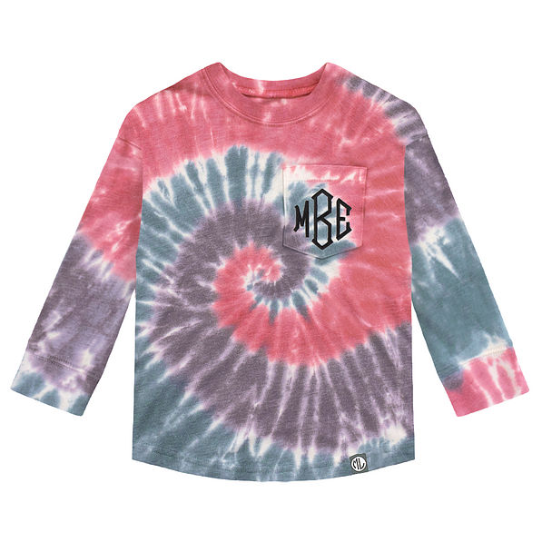 Kids Personalized Tie Dye Pocket Tee - Marleylilly Kids