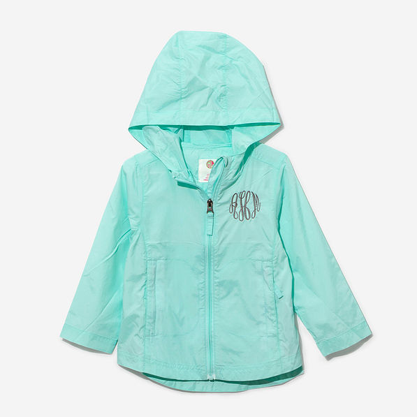 SAM - KIDS MINT FULL ZIP PACKABLE RAIN JACKET