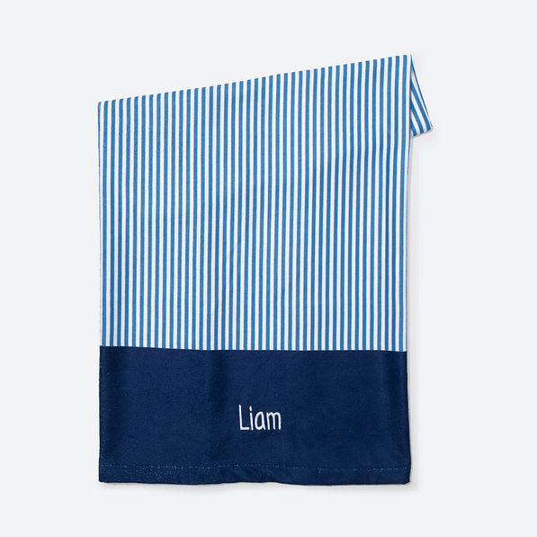 monogrammed kids beach towel in blue mini stripes india 2026