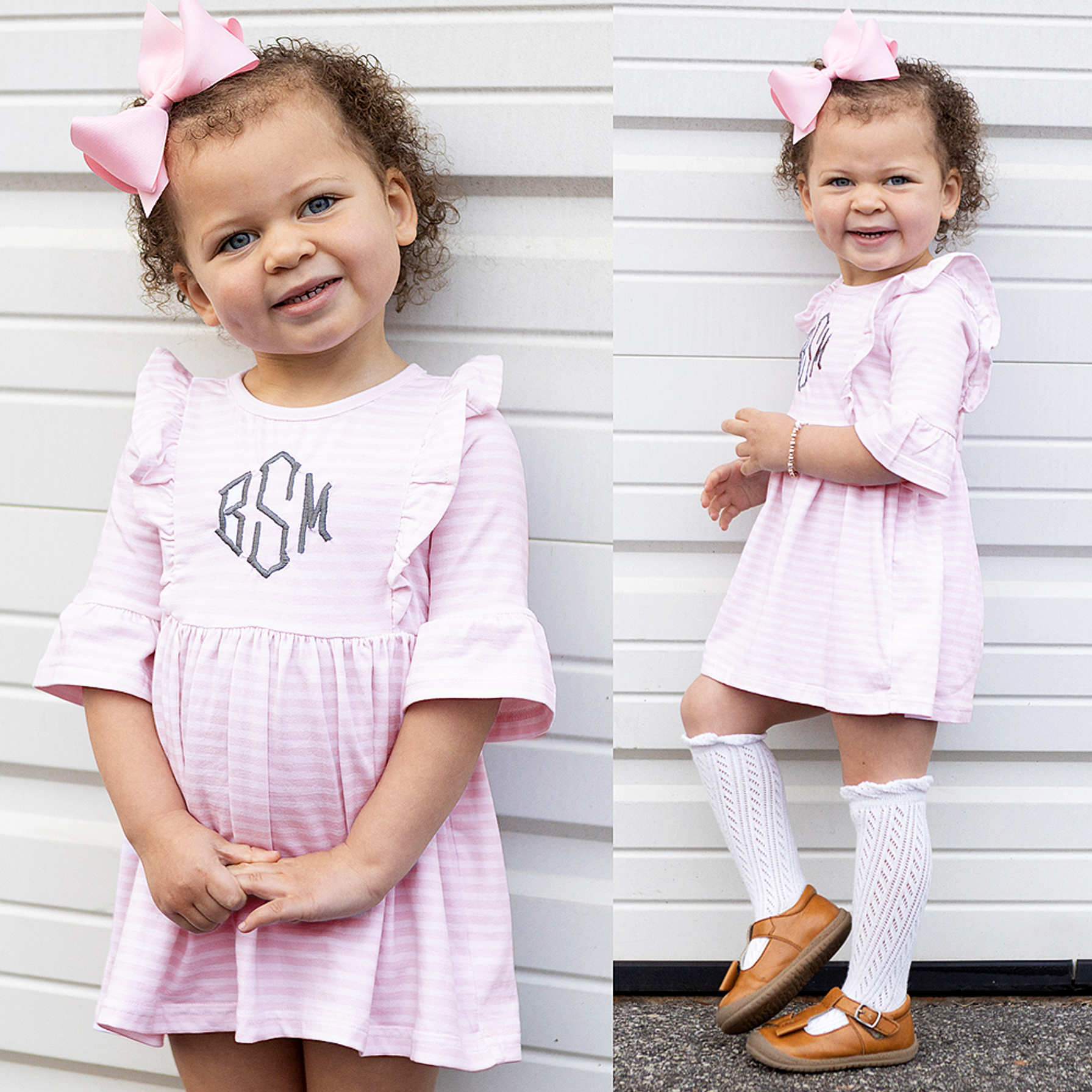 Marleylilly Kids Personalized Ruffle Dress