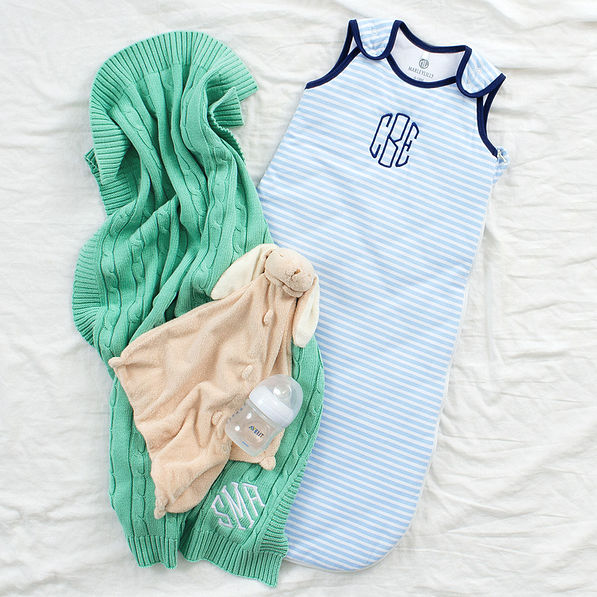 baby boys wearable blanket with lovie