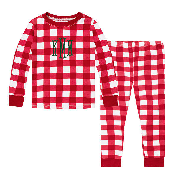 Little Me Little Girls 2T-4T Long-Sleeve Christmas Plaid Pajama Top &  Matching Pajama Pants Set