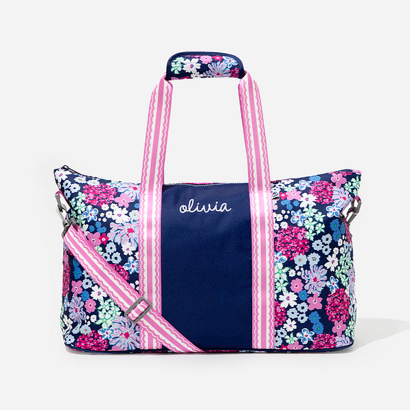 Monogrammed Kids Weekend Bag in Posey Petals