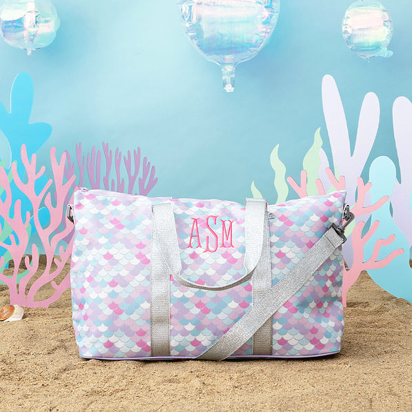 mermaid magic kids weekend bag in sand