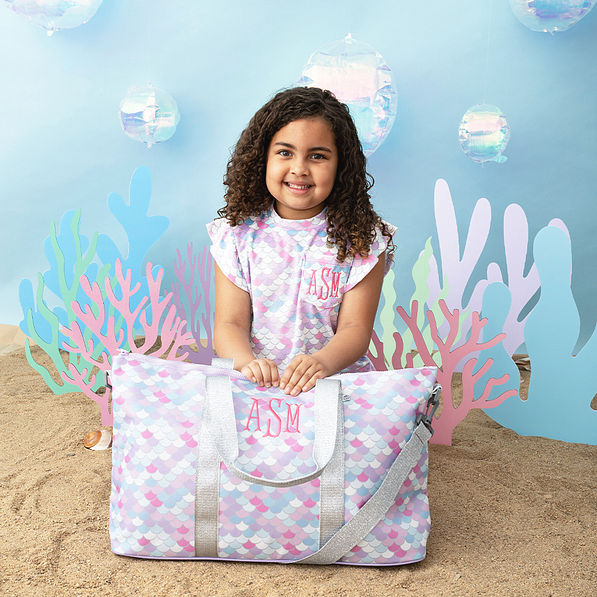 mermaid magic kids weekend bag with Aubri