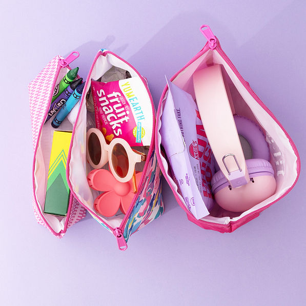 monogrammed kids toiletry bag MLEO inside shot