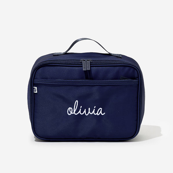 Personalized Lunch Box in Navy - with olivia name