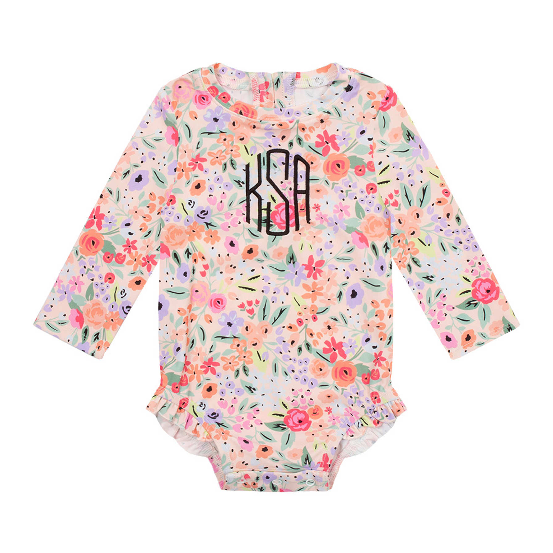 Marleylilly Kids Personalized Rashguard Bathing Suit