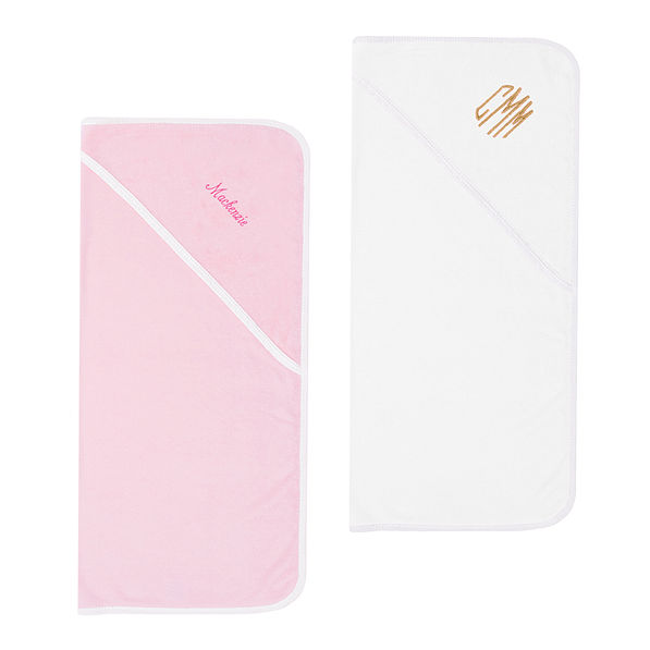 monogrammed baby hooded bath towels