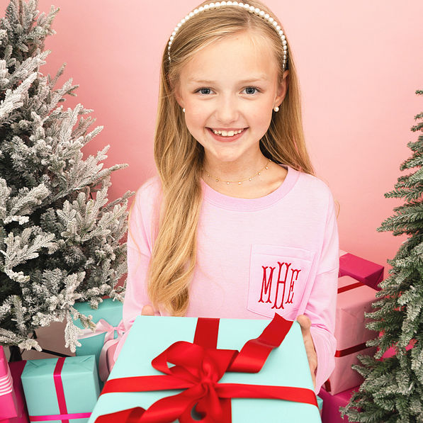 kids christmas tree shirt with gift box
