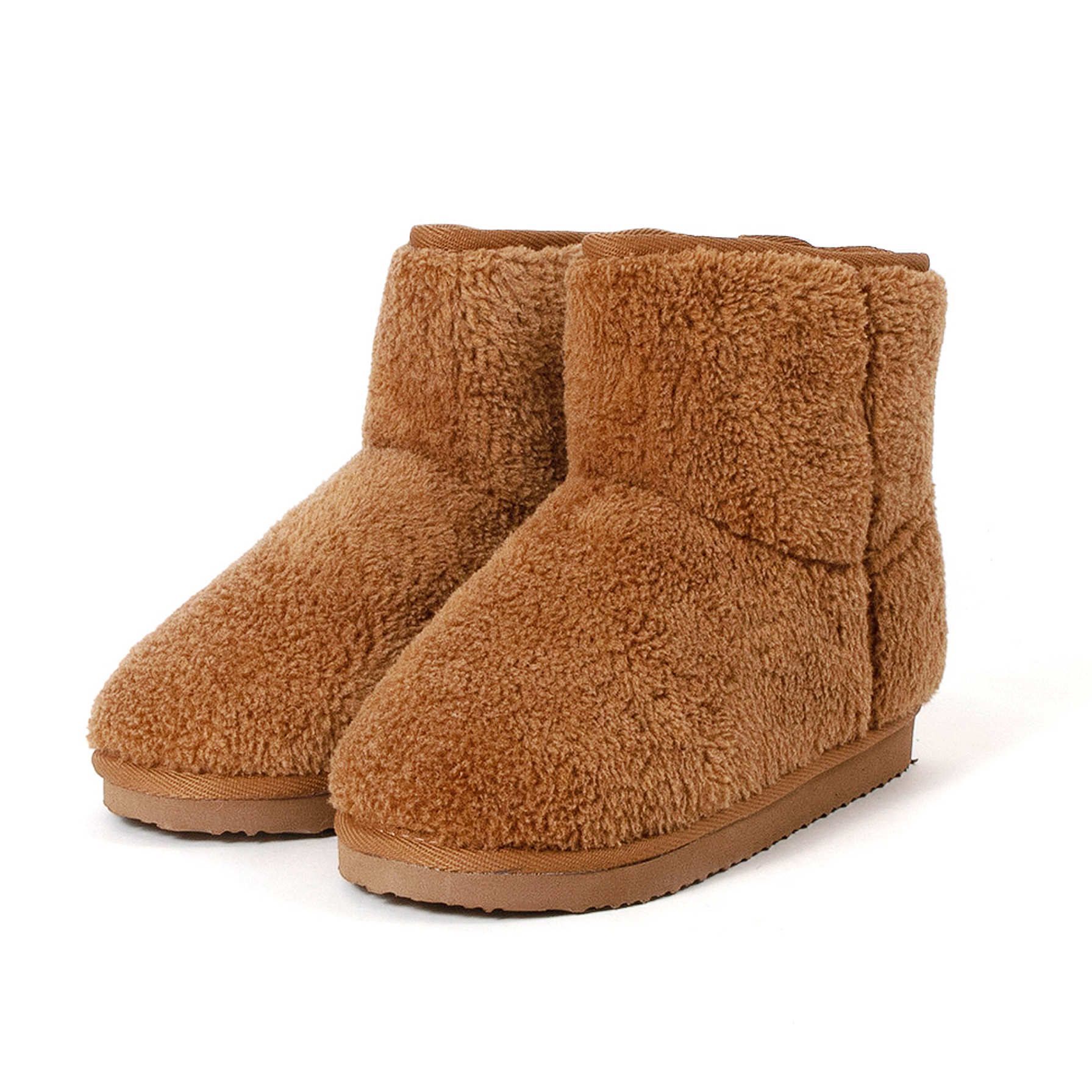 Zeebra Kids Sherpa Baby Booties - Oat main image 0