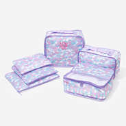 monogrammed kids packing bag set in mermaid