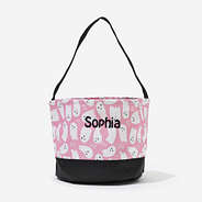 Personalized Kids Halloween Bag in Pink Ghosties
