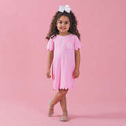 Aubri in Scalloped Dress