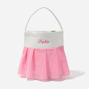 monogrammed tutu basket in pink
