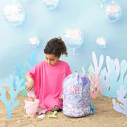 mermaid magic kids beach backpack bag with aubri