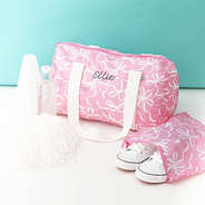 pink bows kids activity bag studio shot