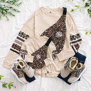 mom and me matching cheetah sling packs