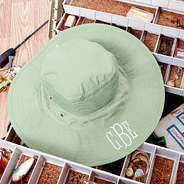 kids monogrammed hat for fishing