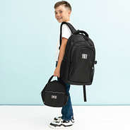 black sp25 backpack with lunch box